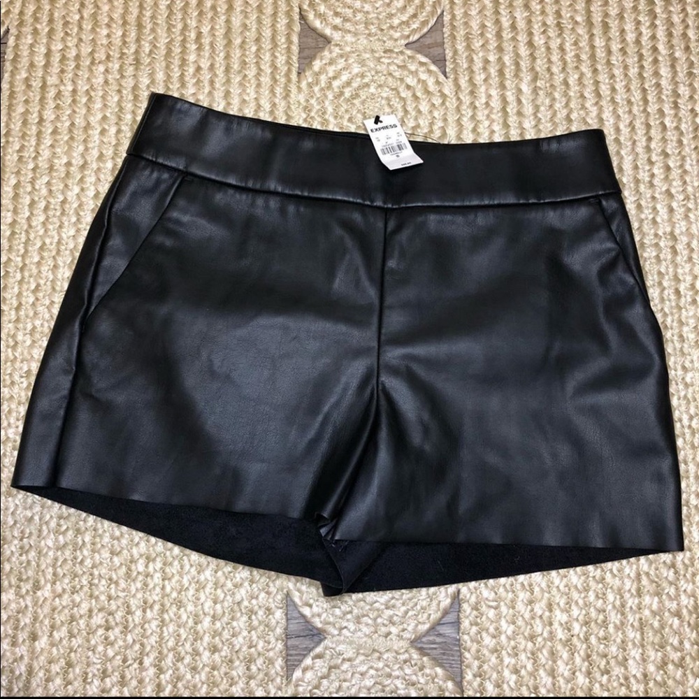 Leather shorts